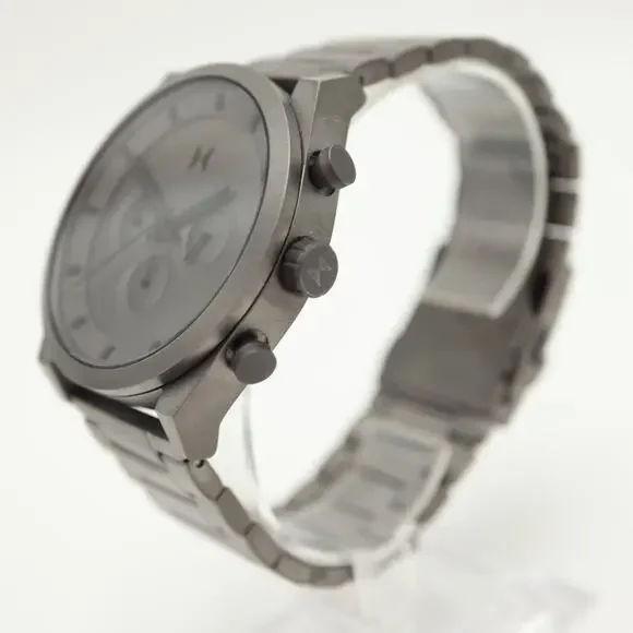MVMT Element Chrono Mens Gunmetal 44mm Watch Steel Chronograph w New Battery